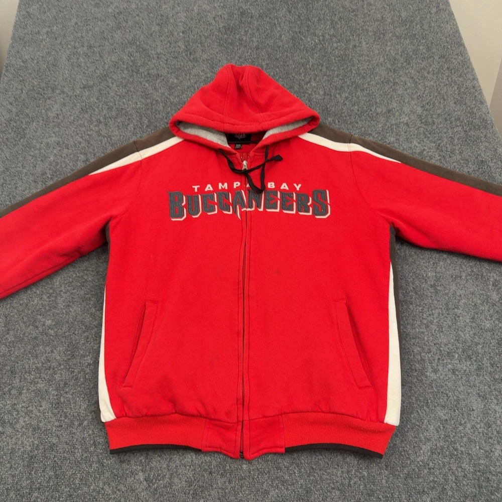 Tampa Bay Buccaneers G-III Jacket Mens XL Red Cotton Full Zip Hoodie Sportswear‎